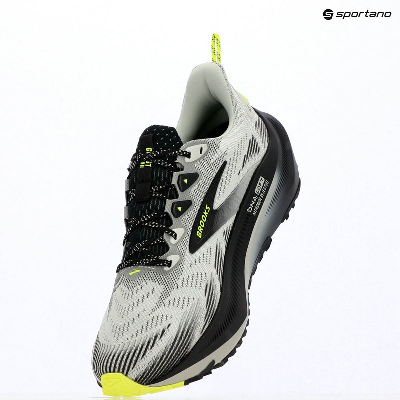 Férfi futócipők Brooks Ghost Trail grey/black/nightlife 7