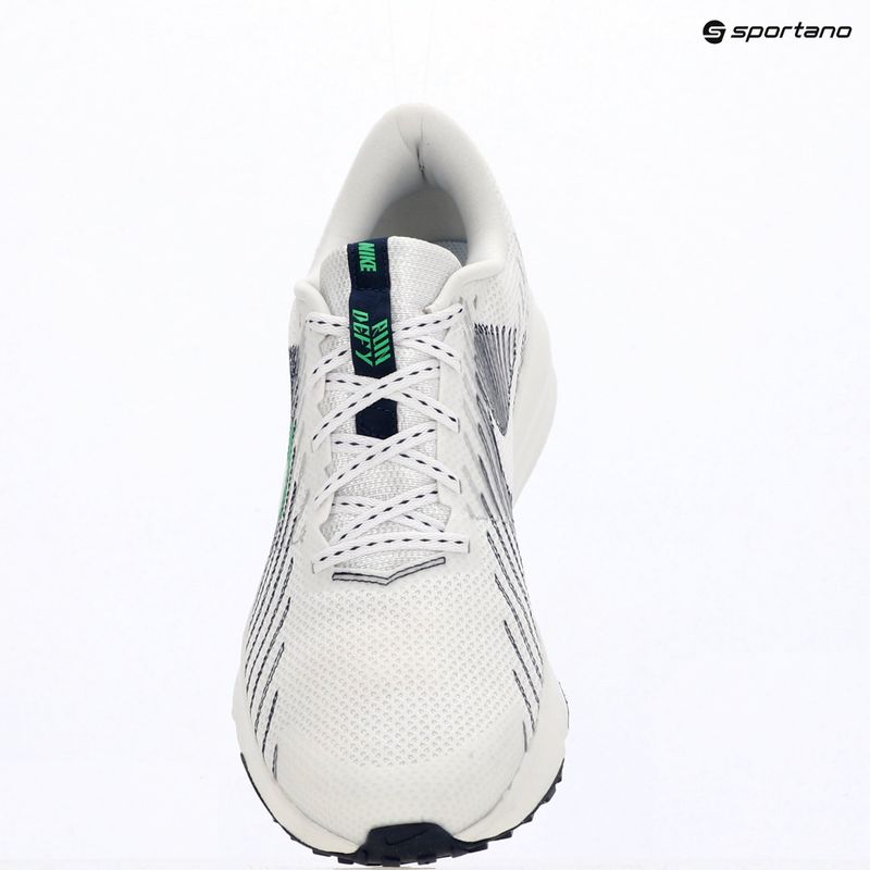 Férfi futócipők Nike Run Defy White/Midnight Navy/Green Spark 10