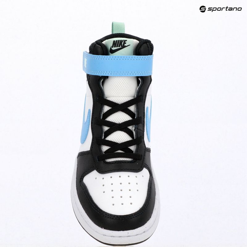 Gyermekcipő Nike Court Borough Mid 2 white/black/arctic green/football blue 8