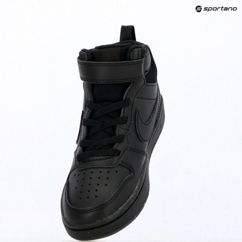 Gyermekcipő Nike Court Borough Mid 2 black/black/black 6