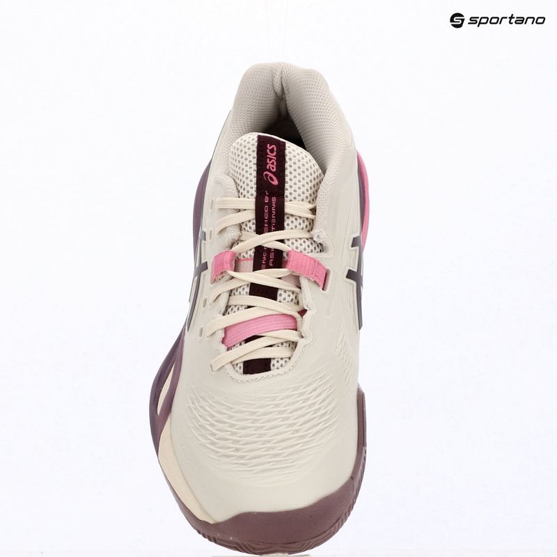 Női teniszcipő ASICS Gel-Resolution X Clay soft oat/dark aubergine 14