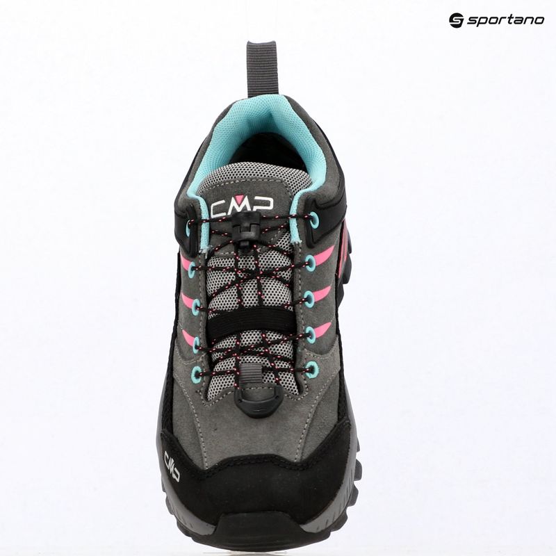 Gyermek túracipők CMP Rigel 2.0 Low Waterproof grey/acquarius/pink fluo 9