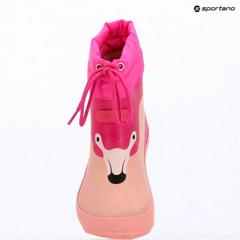 Gyerek gumicsizma Viking Alv Barefoot Paw Print light pink/magenta 17