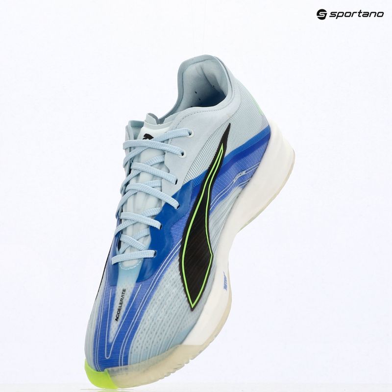 Kézilabda cipő PUMA Accelerate Nitro SQD 5 aqua glow/puma black/green glare/royal sapphire 9