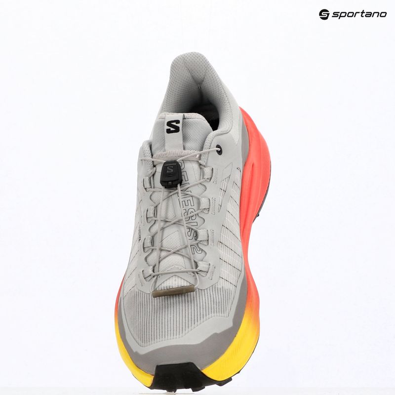 Férfi futócipők Salomon Genesis 2 gray violet/safety yellow 9
