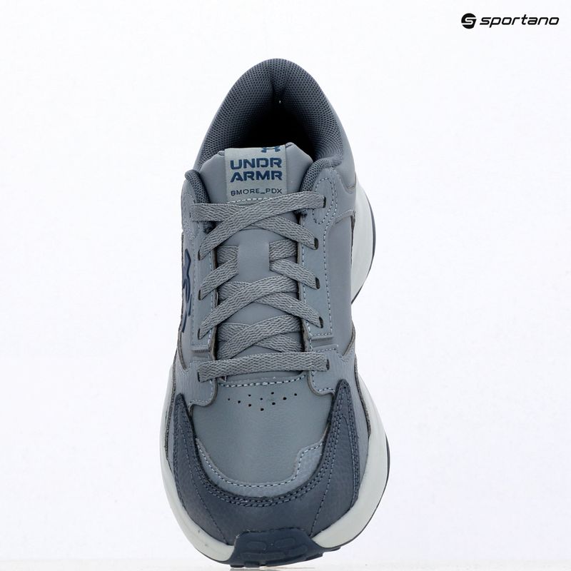 Férfi edzőcipők Under Armour Edge Leather gravel/blue fog/blackout navy 9