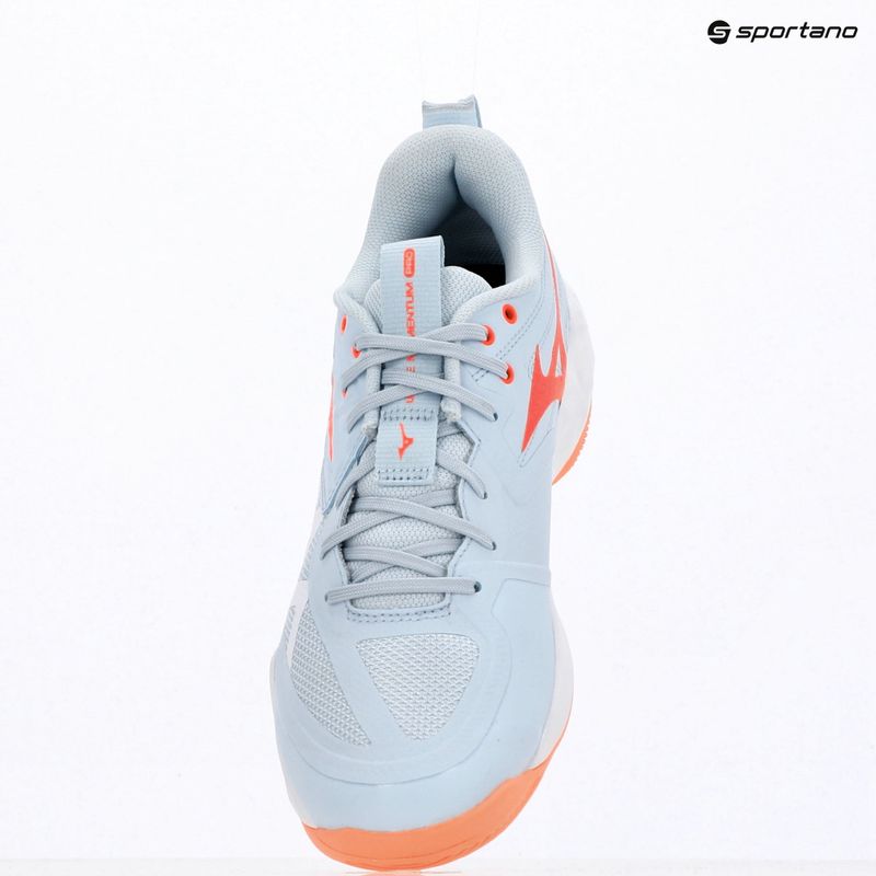 Női röplabda cipő Mizuno Wave Momentum Pro blue finch/lava orange/flamingo coral 9