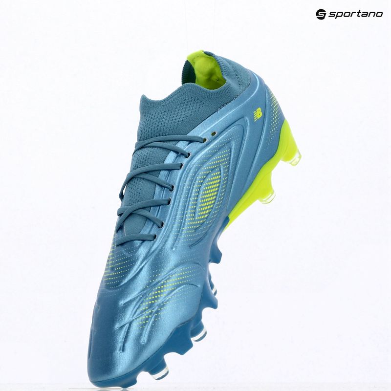 Focicipők New Balance Tekela Team Low V5 FG metallic blue/alkaline green/team navy 7