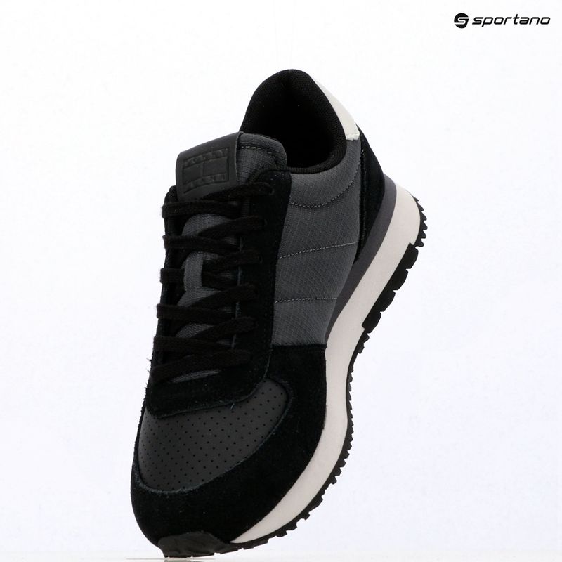 Férfi cipők Tommy Jeans Runner Flag Mix washed black/stratus grey 9