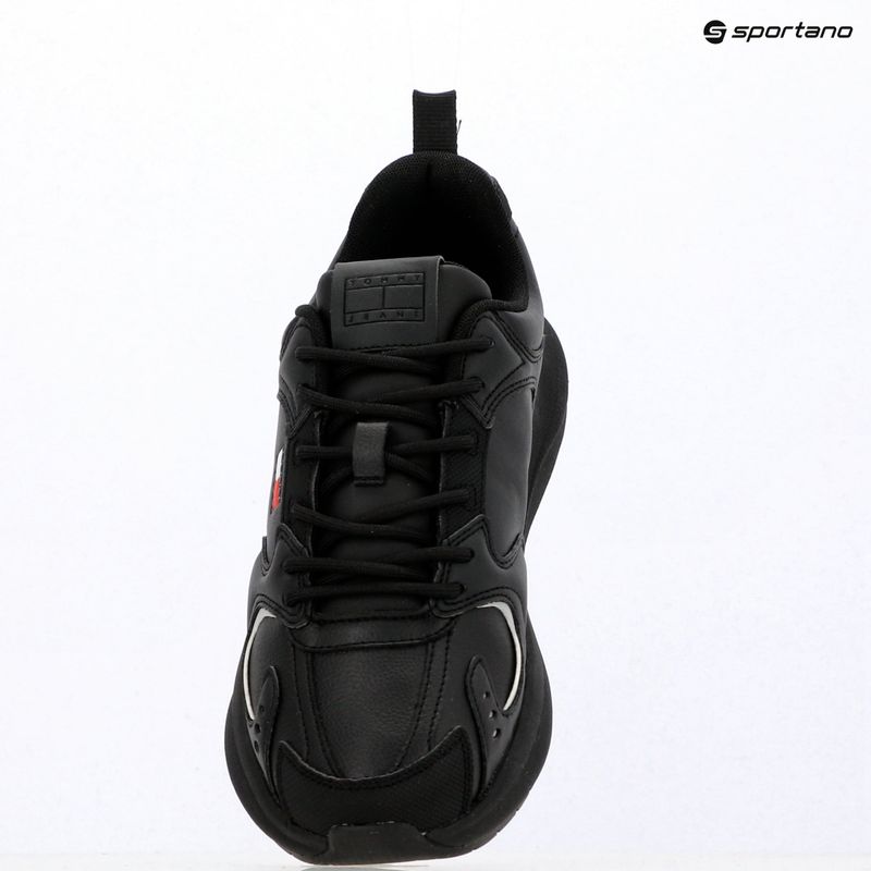 Férfi cipők Tommy Jeans Runn Leather triple black 9