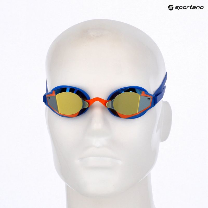 Úszószemüveg TYR Stealth-X Performance Mirrored navy/gold 6