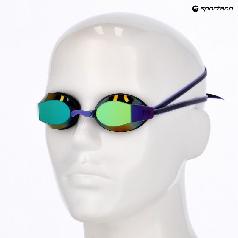 Női úszószemüveg TYR Blackops 140 Ev Racing Mirrored purple/green 6