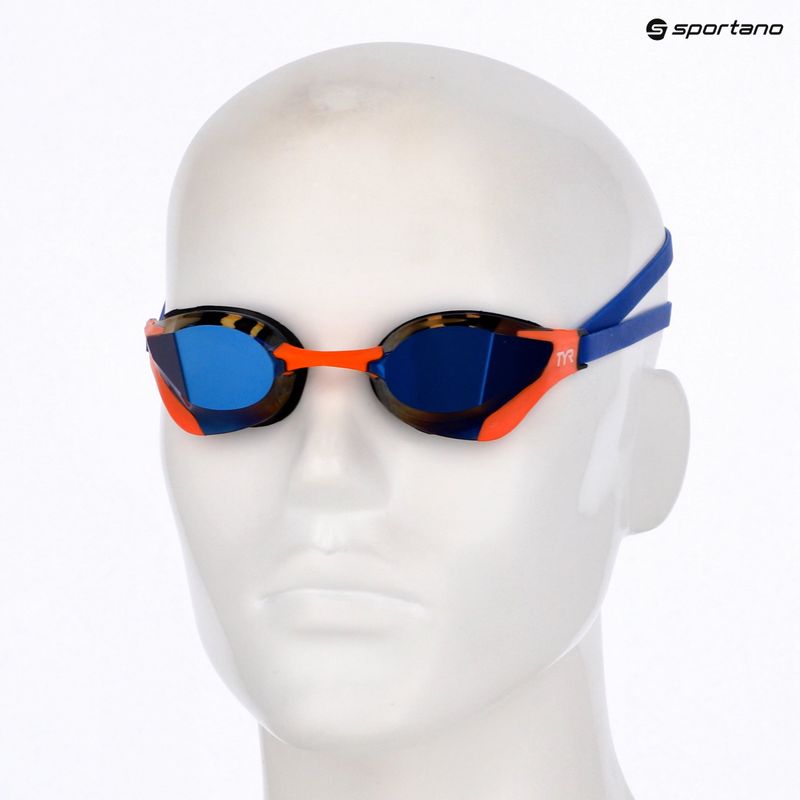 Úszószemüveg TYR Tracer-X RZR Mirrored blue/orange 6