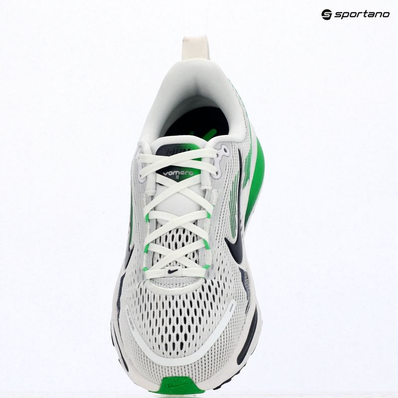 Nike Vomero 18 futócipő fehér/zöld szikra/közép éjkék 16