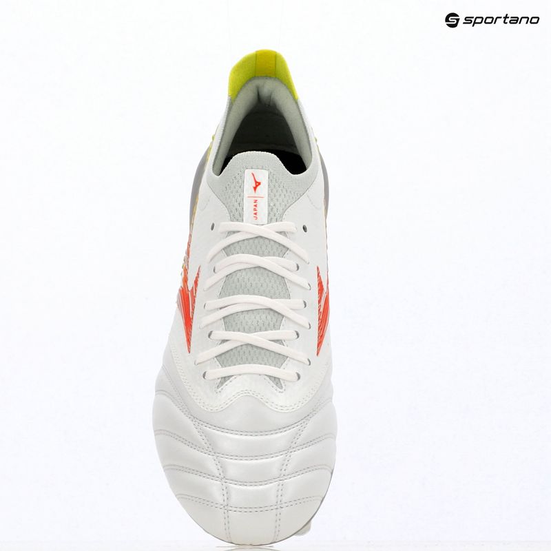 Futballcipő Mizuno Morelia Neo V β Japan FG white/lava orange/evening primrose 4