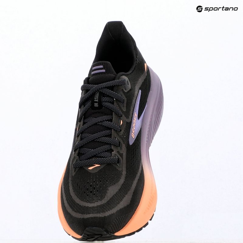 Női futócipők Brooks Ghost 18 black/mulled grape/peach 15