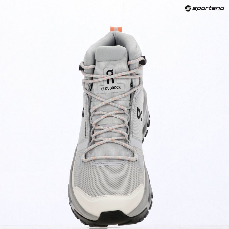 Női kirándulócipők On Cloudrock Mid Waterproof glacier/alloy 15
