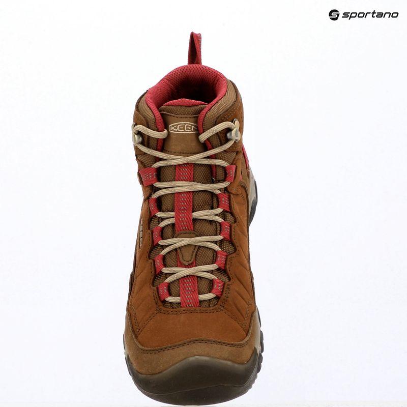 Női túracipők KEEN Targhee IV Mid Wp bison/beaujolais 15