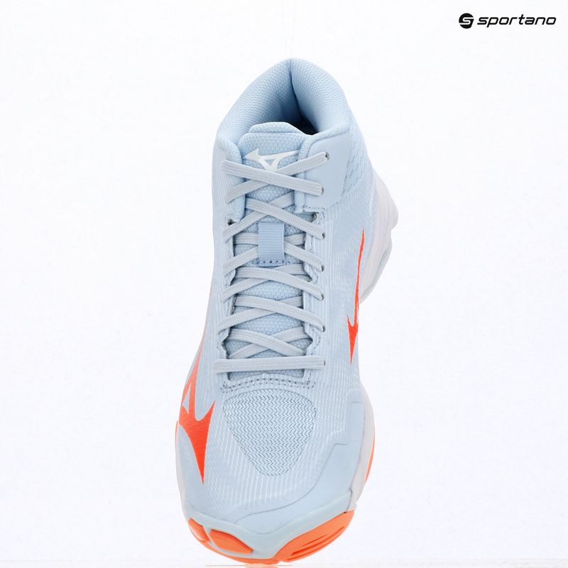 Női röplabda cipő Mizuno Wave Lightning Pro Mid blue finch/lava orange/flamingo coral 15