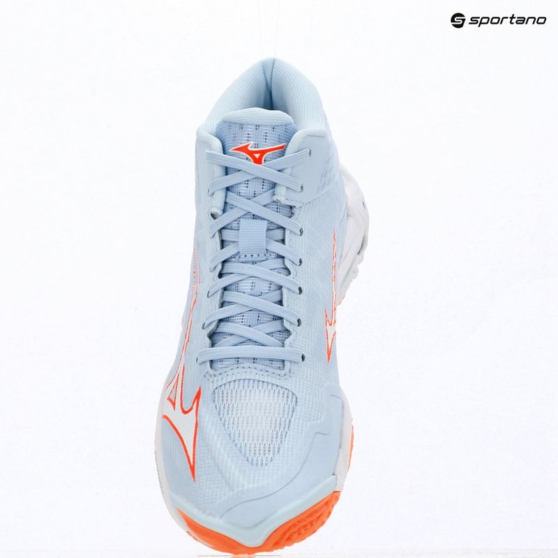 Női röplabda cipő Mizuno Wave Lightning Elite Mid blue finch/whitelava orange 15