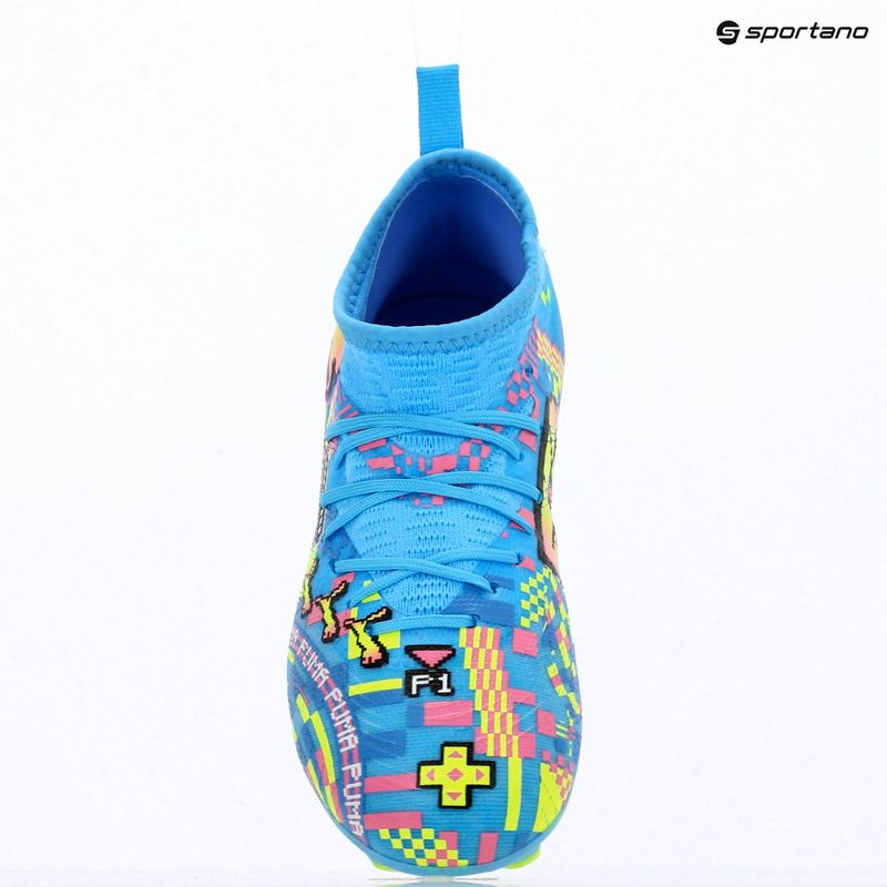 Gyermek focicipők PUMA Future 9 Match Advanced Level FG/AG Jr puma white/blue glimmer/pink glimmer/yellow alert 16