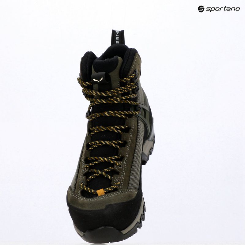 Férfi magashegyi cipő Salewa MTN Trainer 3 Tech Mid GTX fakó zöld/erdei éj 15