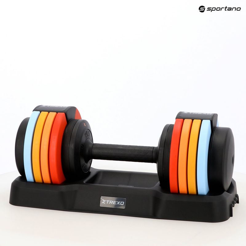 Állítható súlyzó XTREXO 25 kg multicolor 13