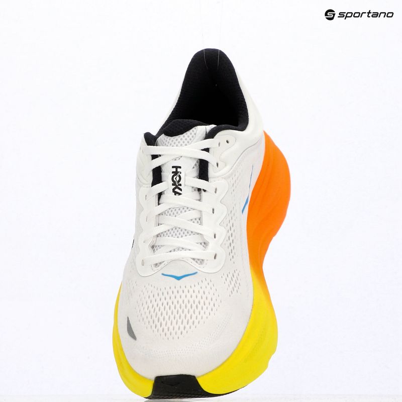 Férfi futócipők HOKA Bondi 9 Wide white/neon tangerine 16
