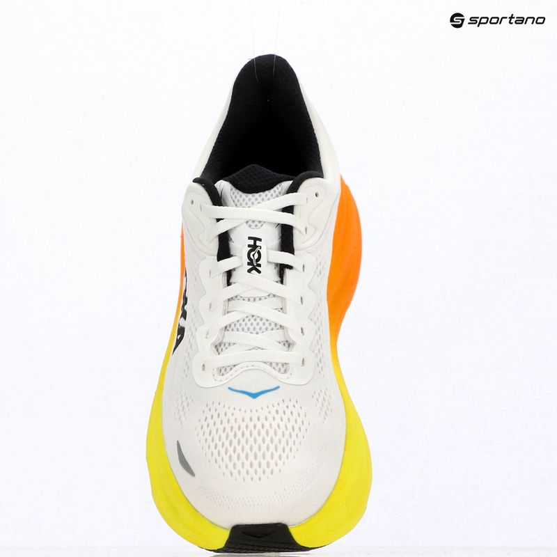 Férfi futócipők HOKA Bondi 9 white/neon tangerine 16