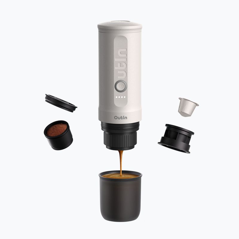 Hordozható kávéfőző OutIn Nano Portable Espresso peal white 2