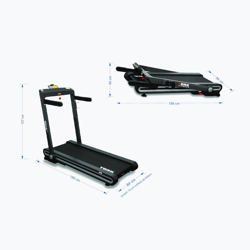 York Fitness T500 elektromos futópad fekete 10