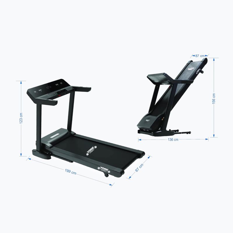 York Fitness HT9 fekete elektromos futópad 16
