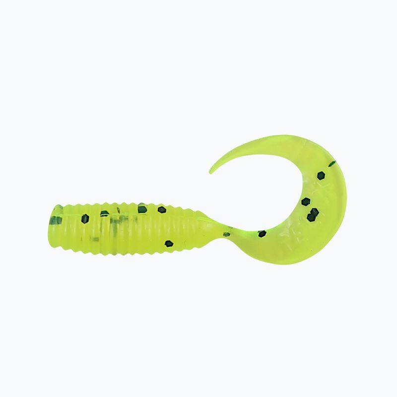 Puha csali Relax Twister VR1 Standard 8 db. Chartreuse / Fekete csillogás VR1-TS
