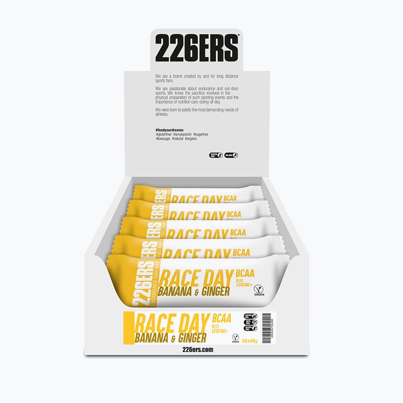 226ERS BCAAs Race Day energiaszelet 30 db. x 40 g banán/gyömbér