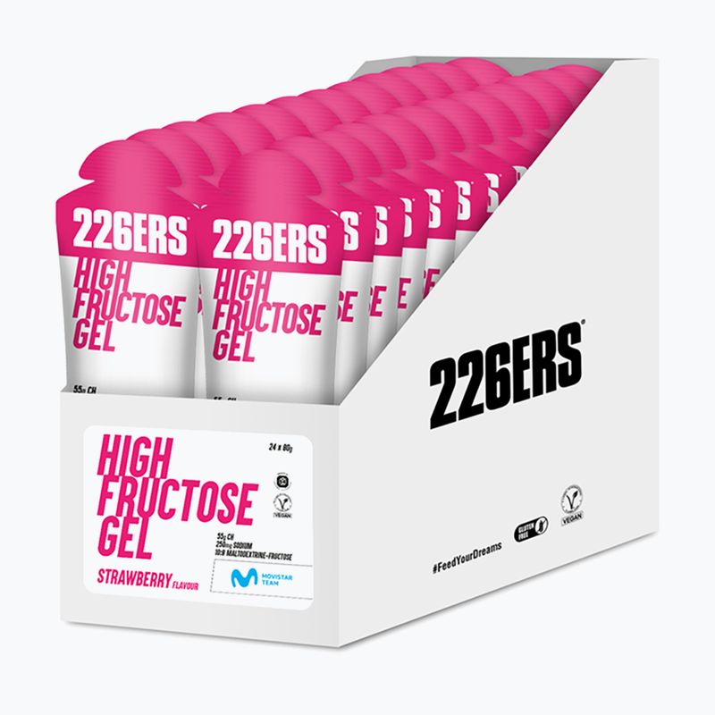 226ERS Magas fruktóz tartalmú energiagél készlet 24 db. x 80 g eper