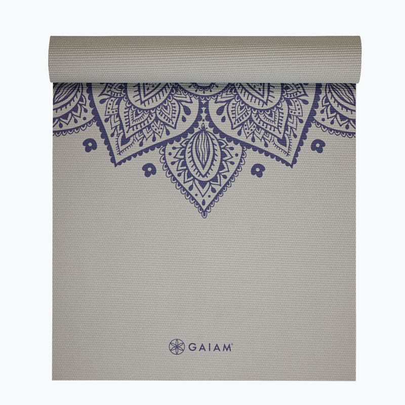 Jógaszőnyeg Gaiam Sustained Yoga grey sundial flower 2