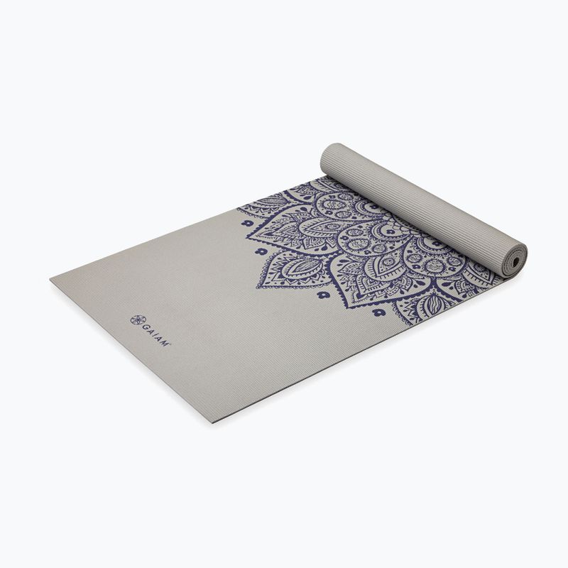 Jógaszőnyeg Gaiam Sustained Yoga grey sundial flower 3