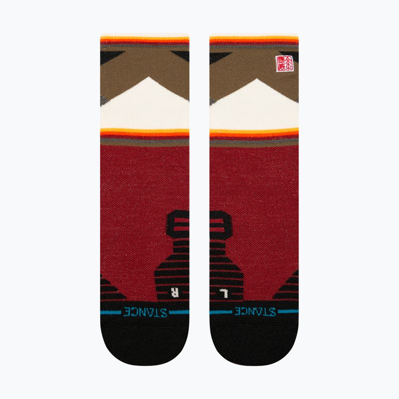 Stance Jimmy Chin Mid Wool Crew futó zokni piros 2