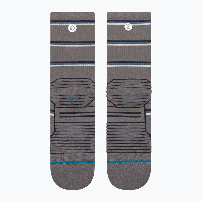Zokni Stance Multistripe Run Ribbed Crew dark grey 3