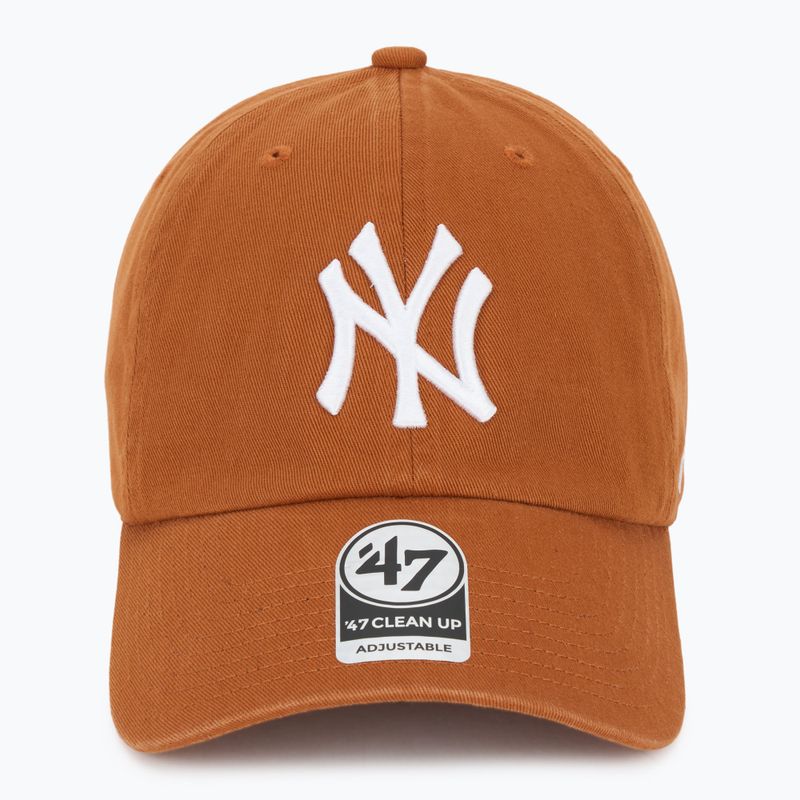 47 Márka MLB New York Yankees CLEAN UP égetett narancssárga baseball sapka 2