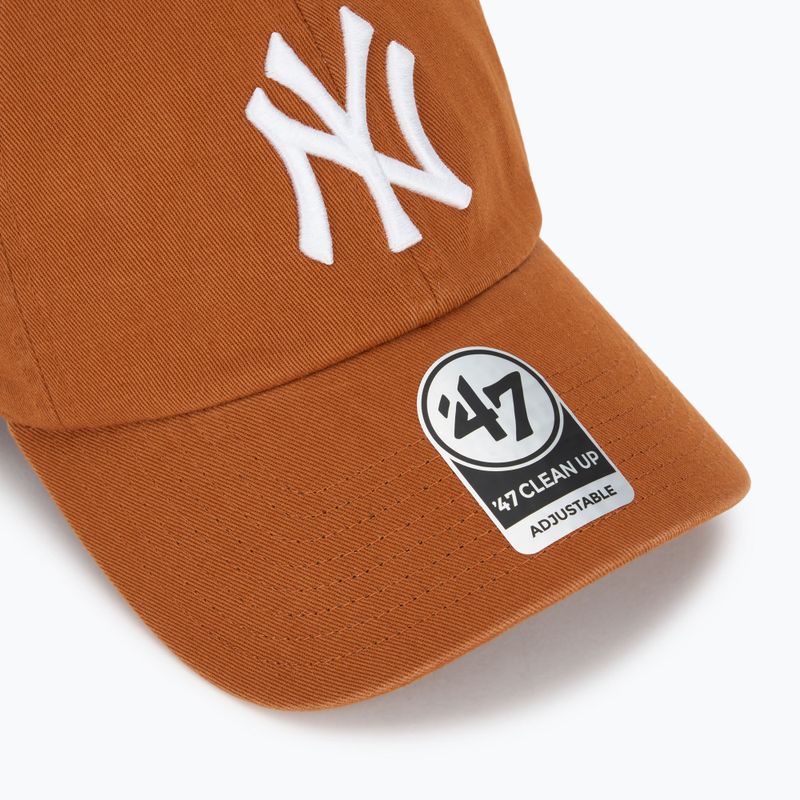 47 Márka MLB New York Yankees CLEAN UP égetett narancssárga baseball sapka 3