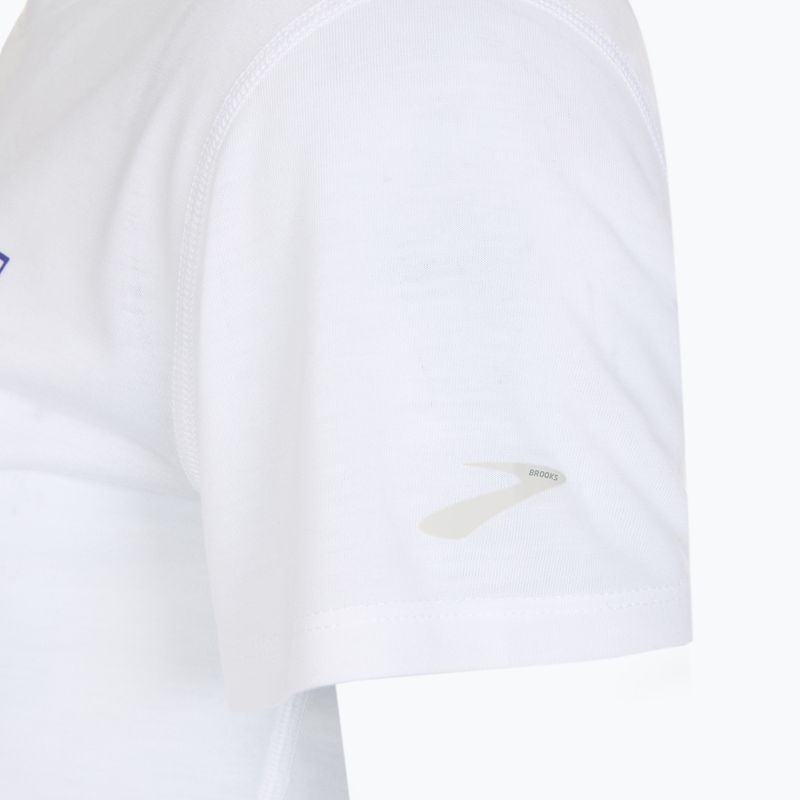 Brooks Nemzetközi Nőnap futópóló fehér/lila/narancs 3