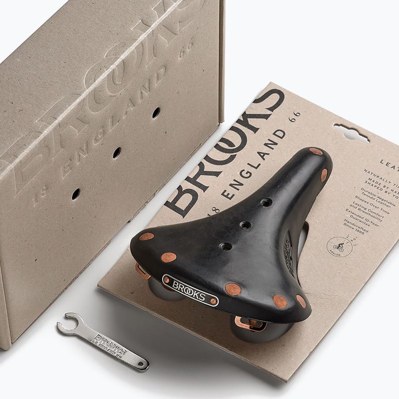 Brooks England B17 Special rövid kerékpár nyereg fekete 8