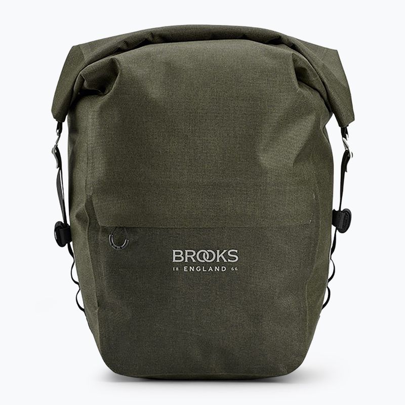Kerékpáros táska Brooks England Scape Pannier Large 18-22 l mud green 2