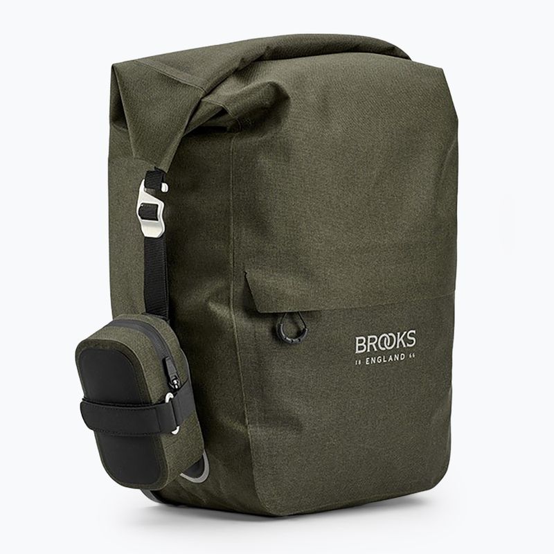 Kerékpáros táska Brooks England Scape Pannier Large 18-22 l mud green 5