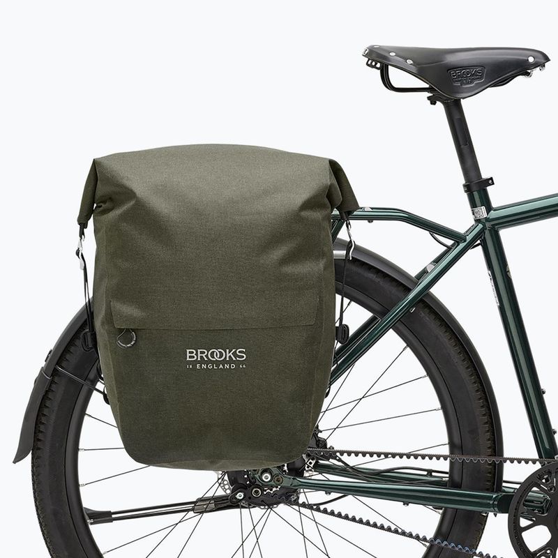 Kerékpáros táska Brooks England Scape Pannier Large 18-22 l mud green 6