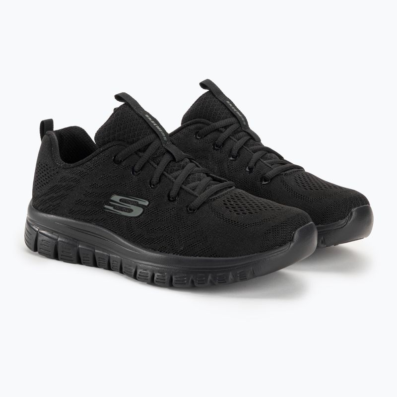 Női edzőcipő SKECHERS Graceful Get Connected fekete 4