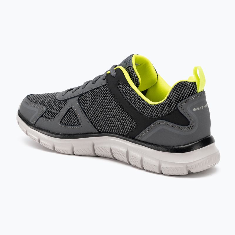 férfi cipő SKECHERS Track Bucolo charcoal/white/lime 3