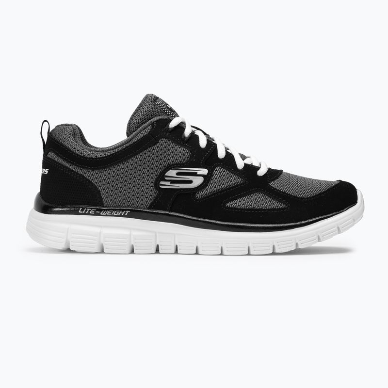 SKECHERS Burns Agoura fekete/fehér férfi cipő 2