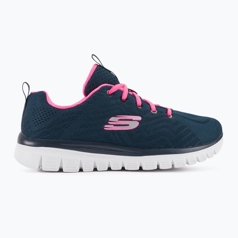 SKECHERS Graceful Get Connected női edzőcipő navy/hot pink 2